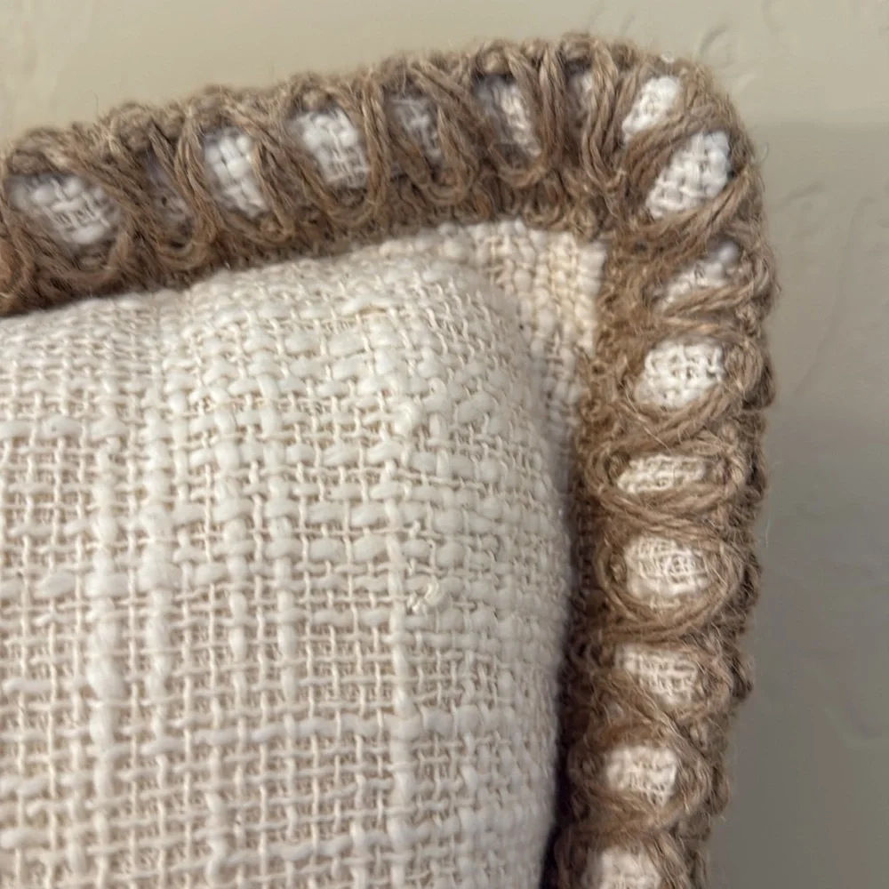 NWT Pier 1 Chunky Jute Pillow